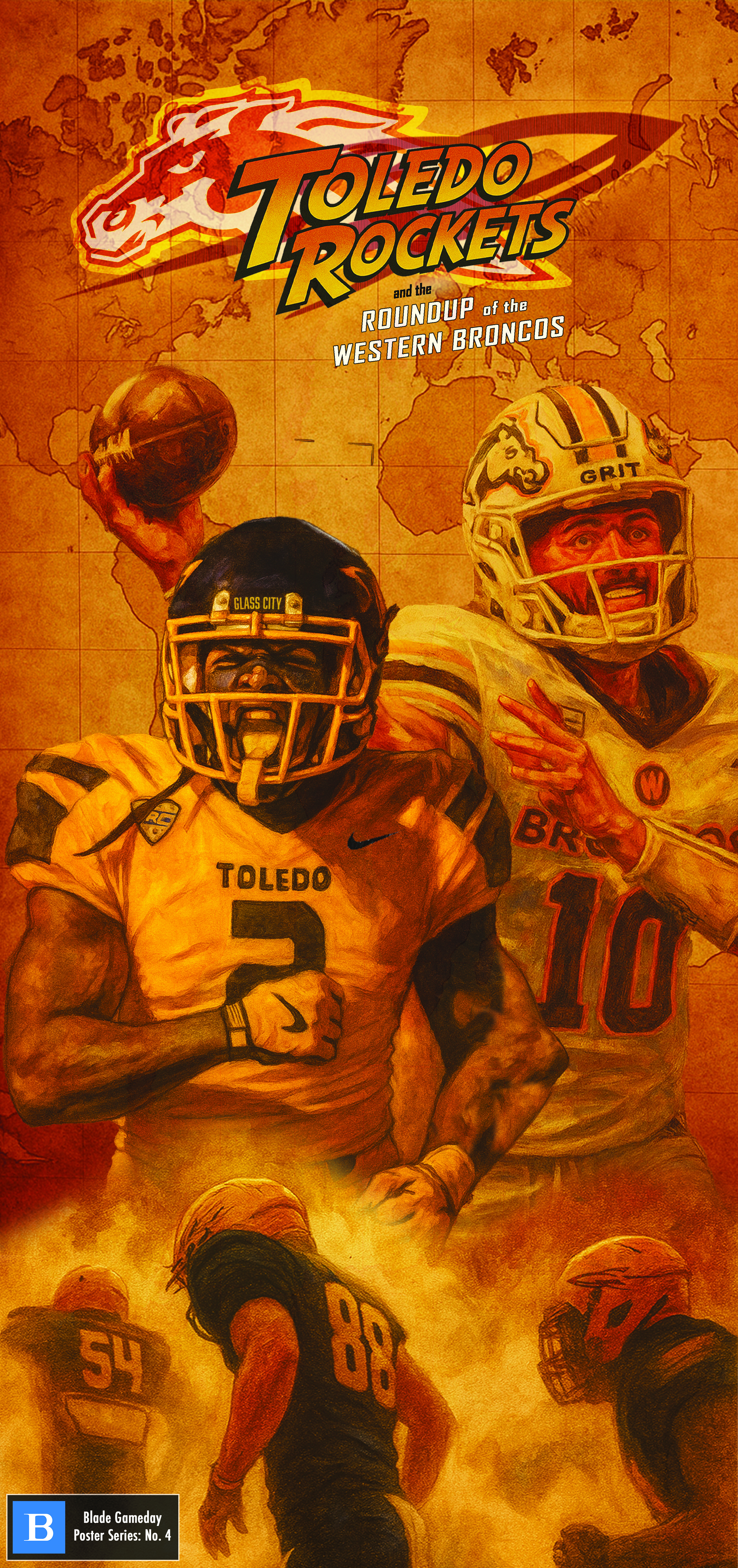 UT game poster I designed that ran in The Blade's sports section.